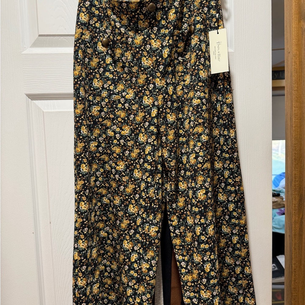 Floral Wide Leg Pants